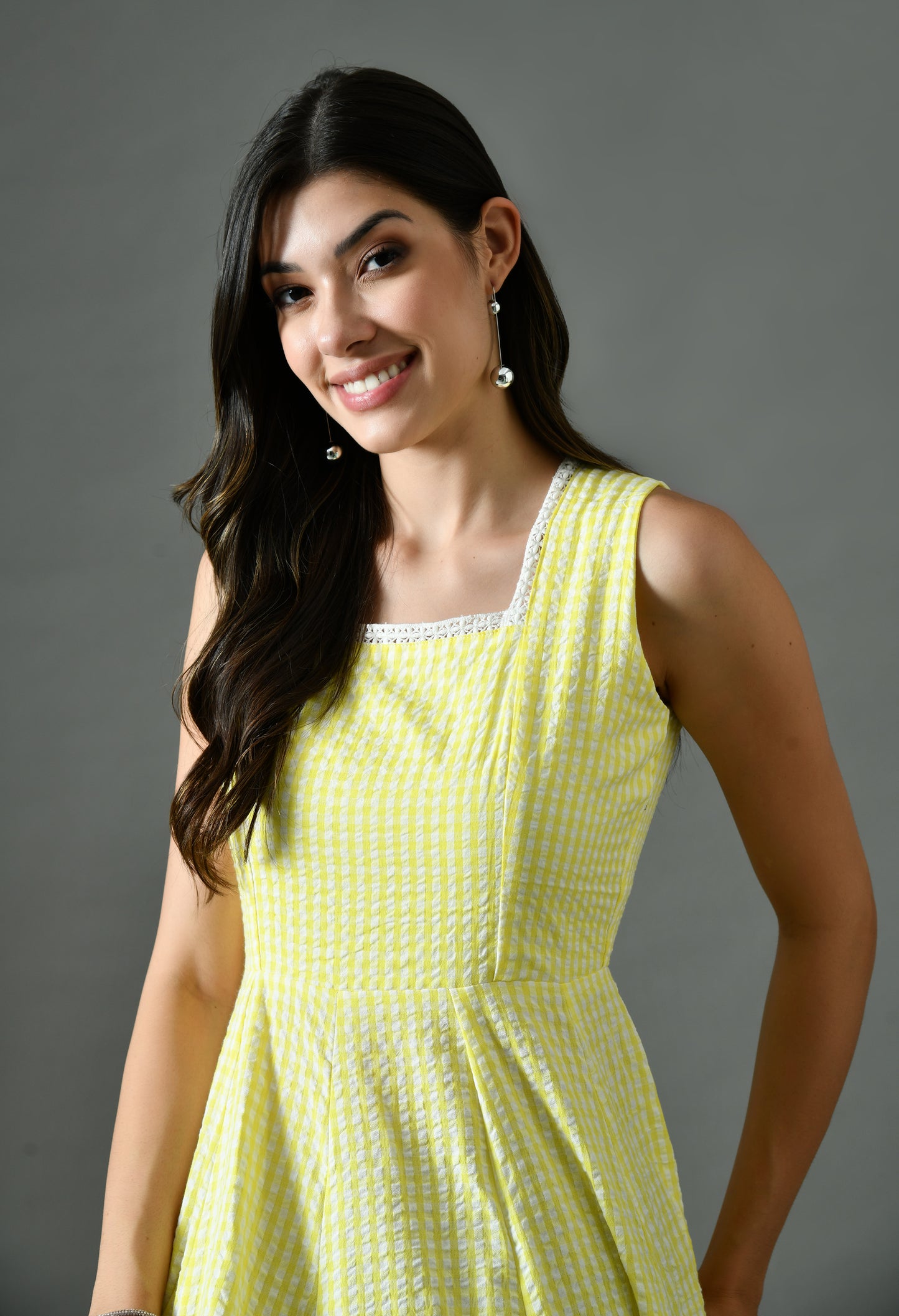 Mustard Yellow Cotton Maxi Dress