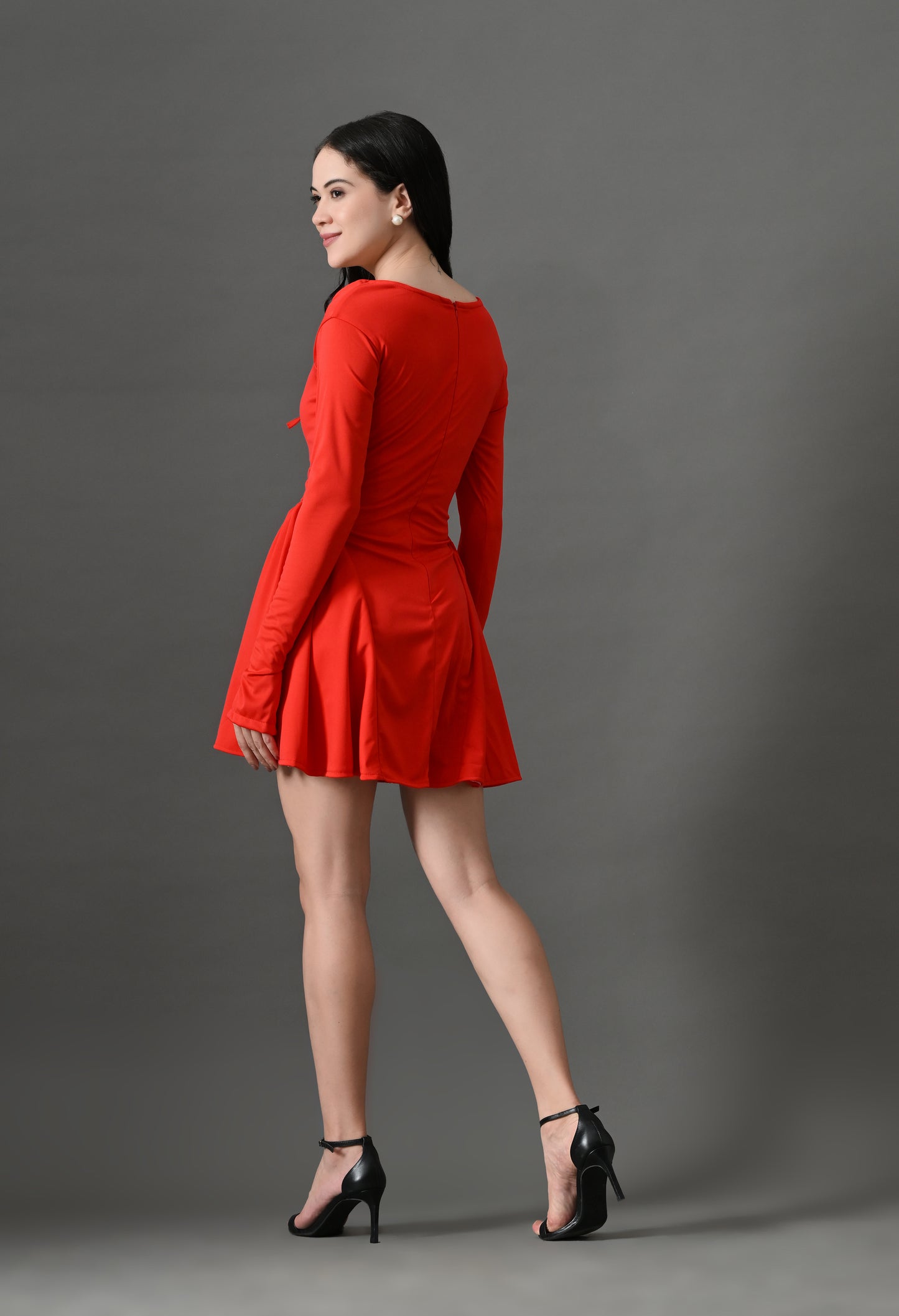 Red sweetheart mini dress