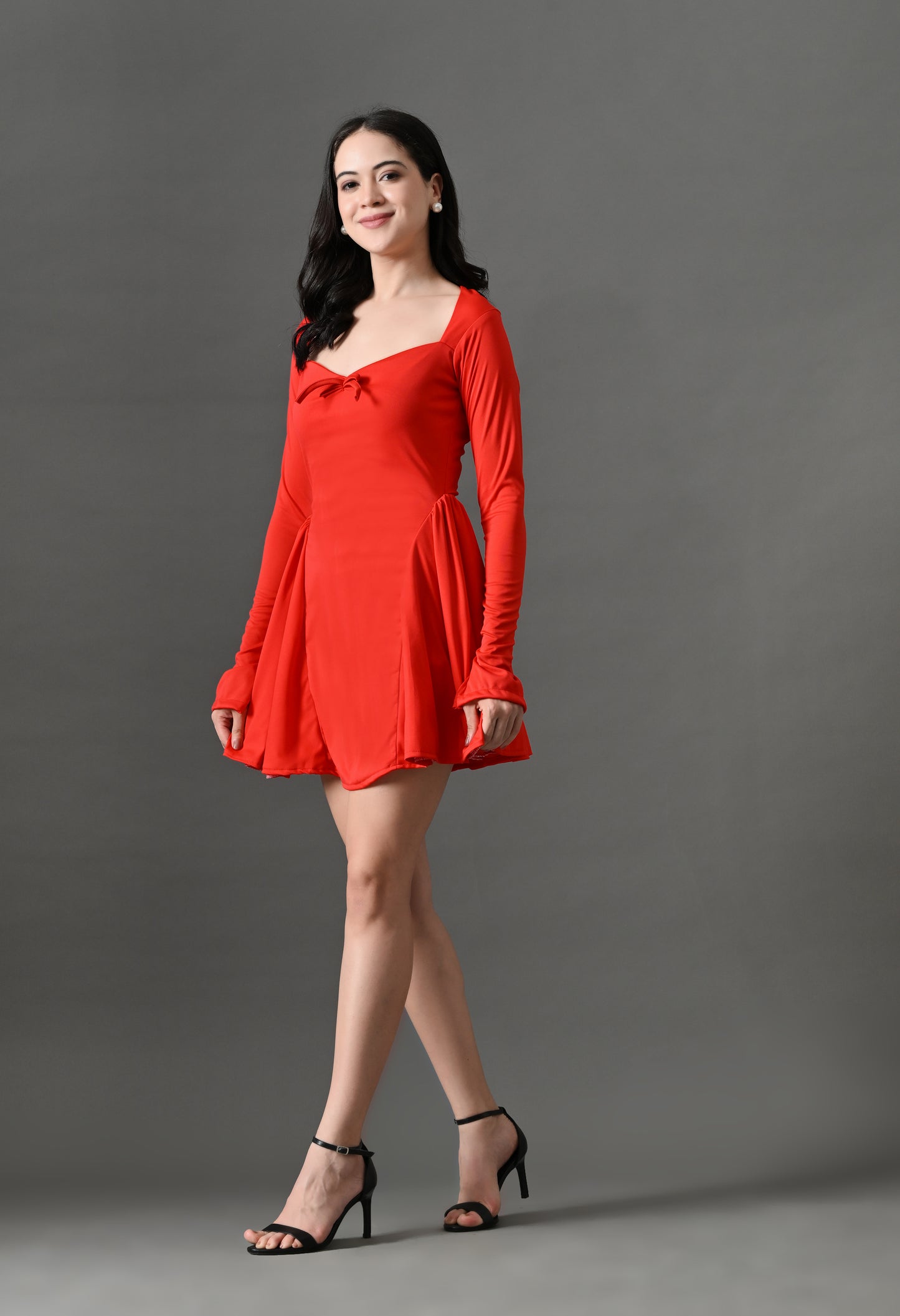 Red sweetheart mini dress