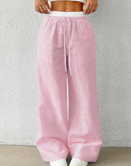 Pink stripes pants