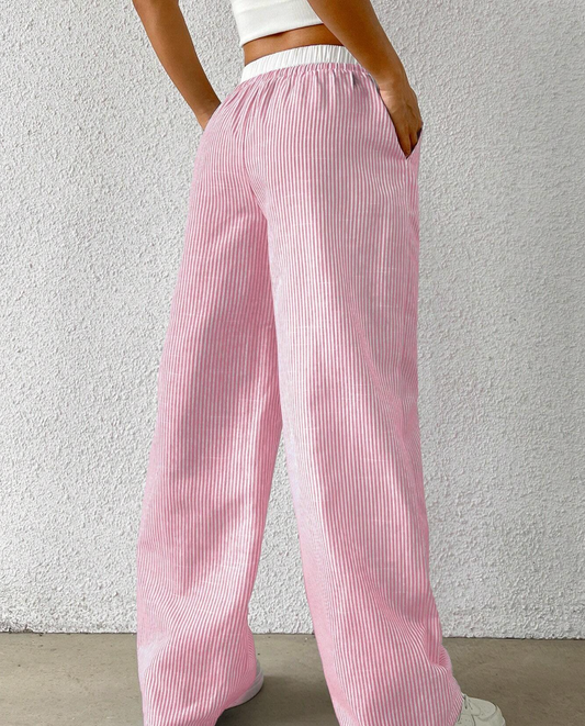 Pink stripes pants